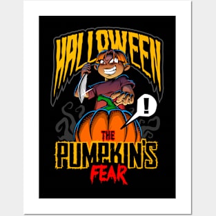 Halloween Biggest Pumpkin's Fear Evil Kid Posters and Art